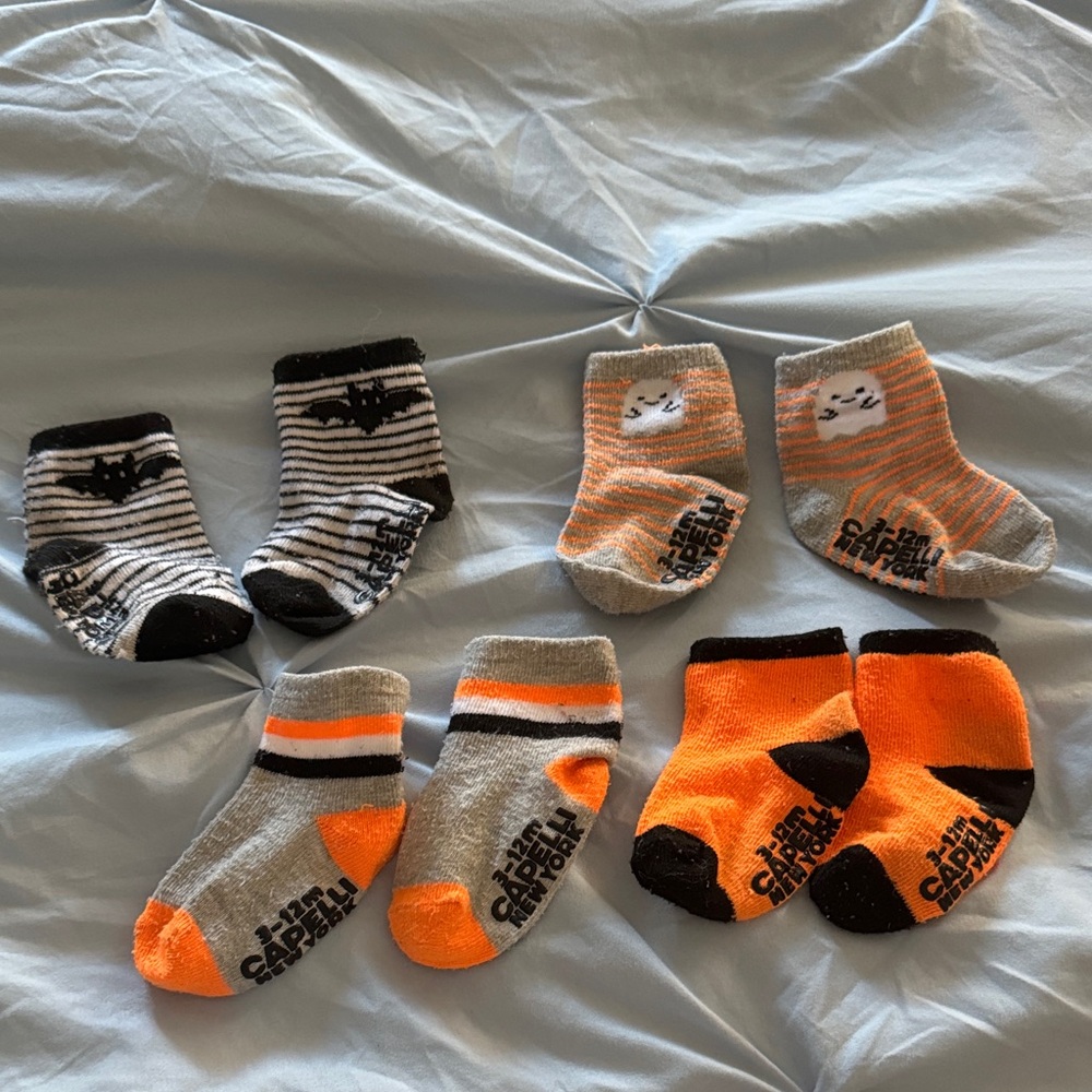 Cute Baby Socks Set with Halloween Prints